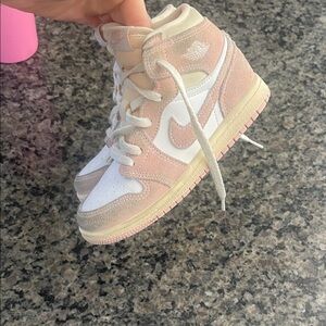 Nike Kids High-Top Sneakers - Light Pink and White